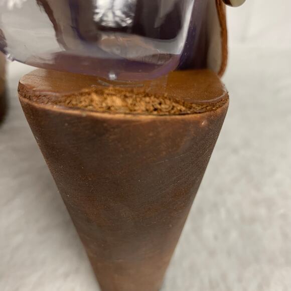 KORS Michael Kors Women's Leather Wedge Sandals Size 7.5 - Picture 10 of 10